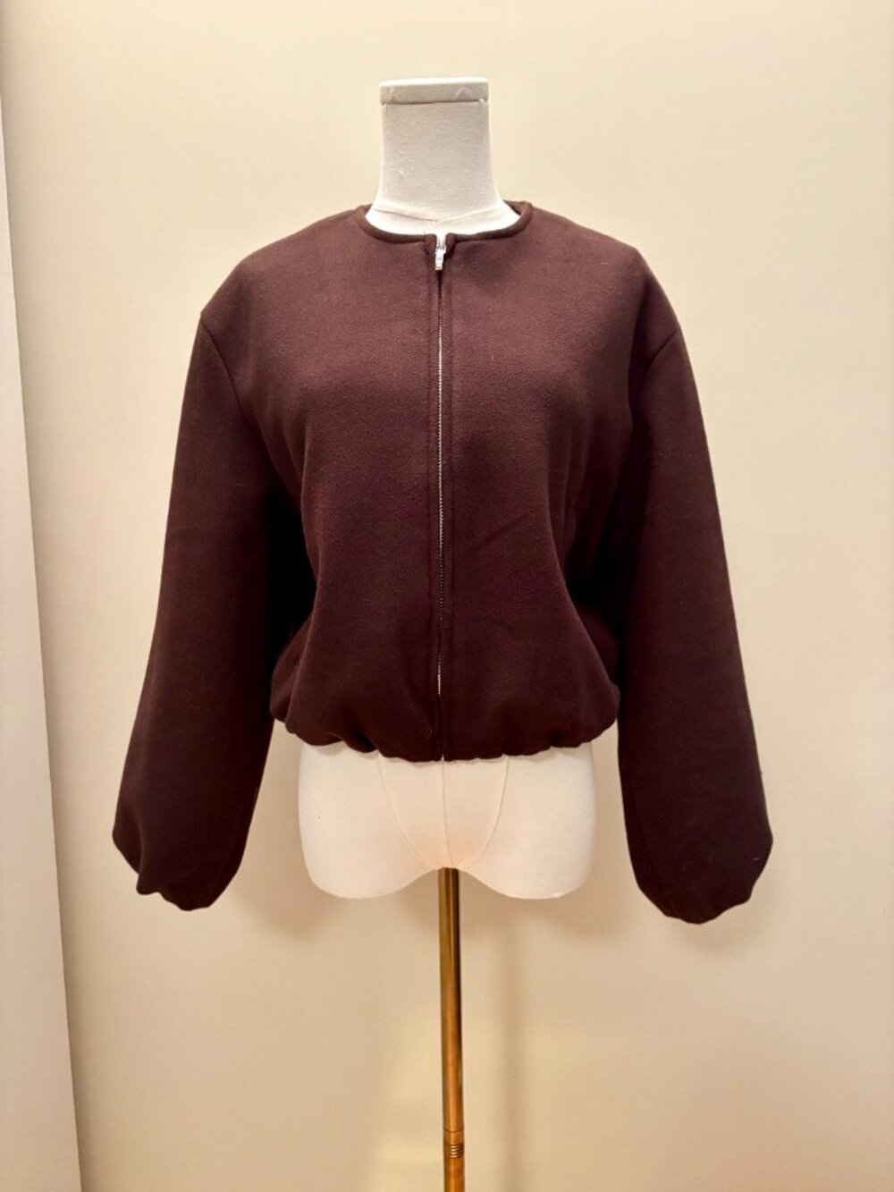 Zara Brown Bomber Jacket - Picture 4 of 11